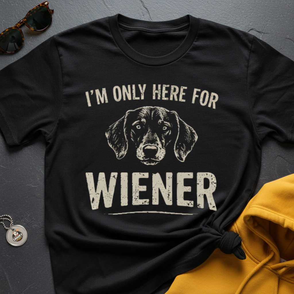 Here For Wiener T-Shirt