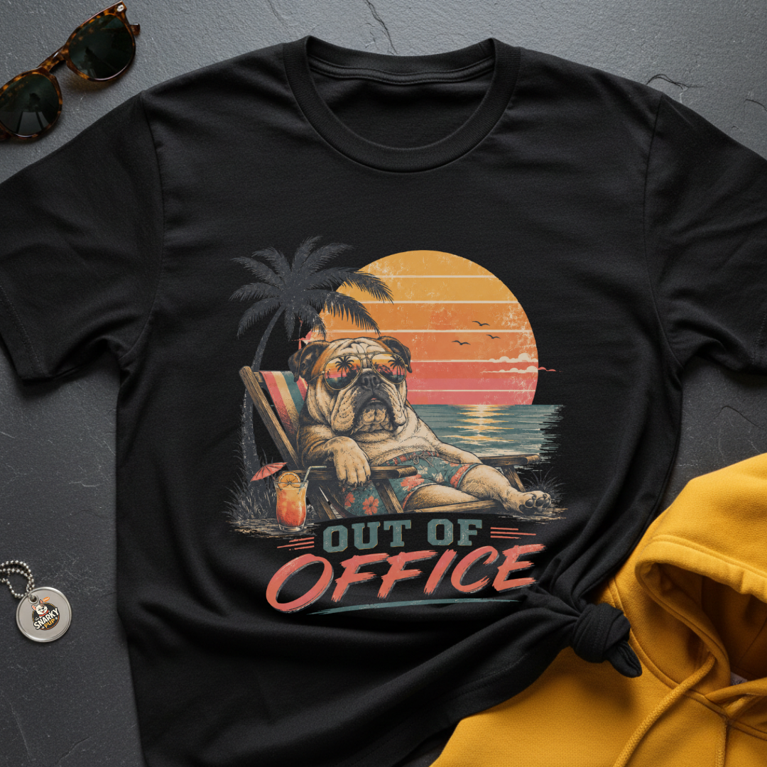Out Of Office Bulldog T-Shirt