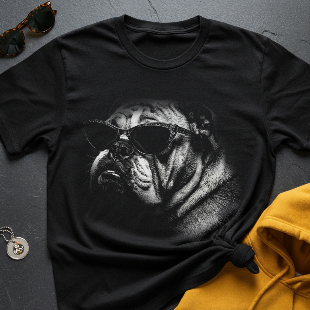 Bulldog Cat Shades T-Shirt