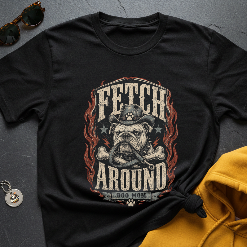Fetch Around Bulldog T-Shirt