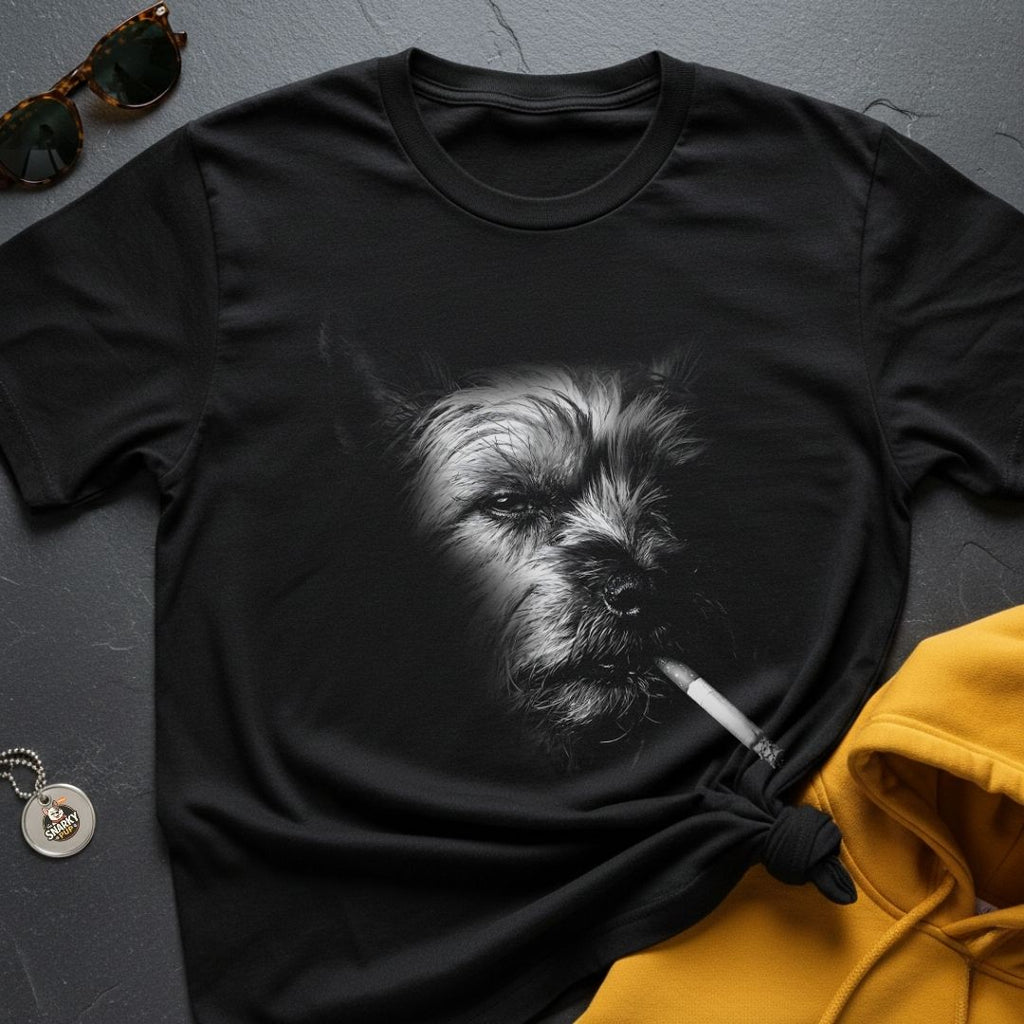 Smoking Yorkie T-Shirt
