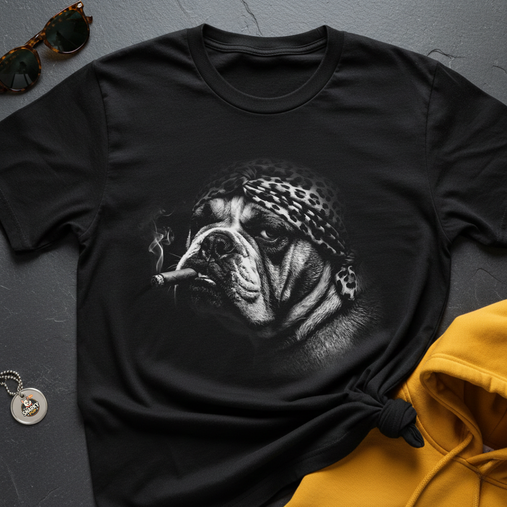 Bulldog Leopard Stogie T-Shirt