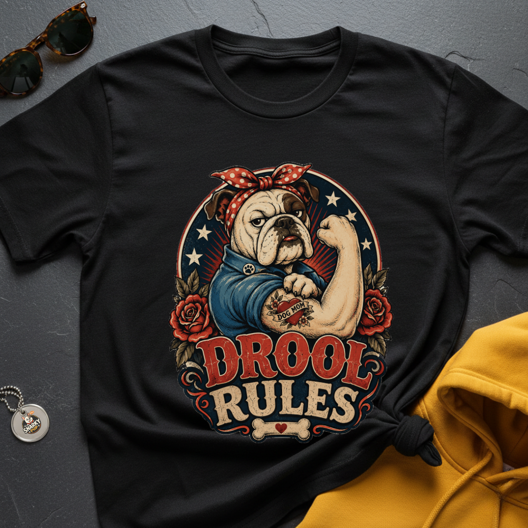 Bulldog Drool Rules T-Shirt