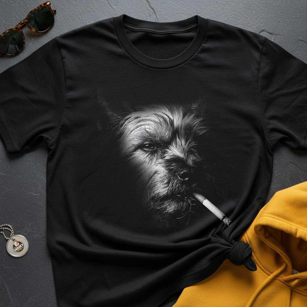 Smoking Yorkie T-Shirt