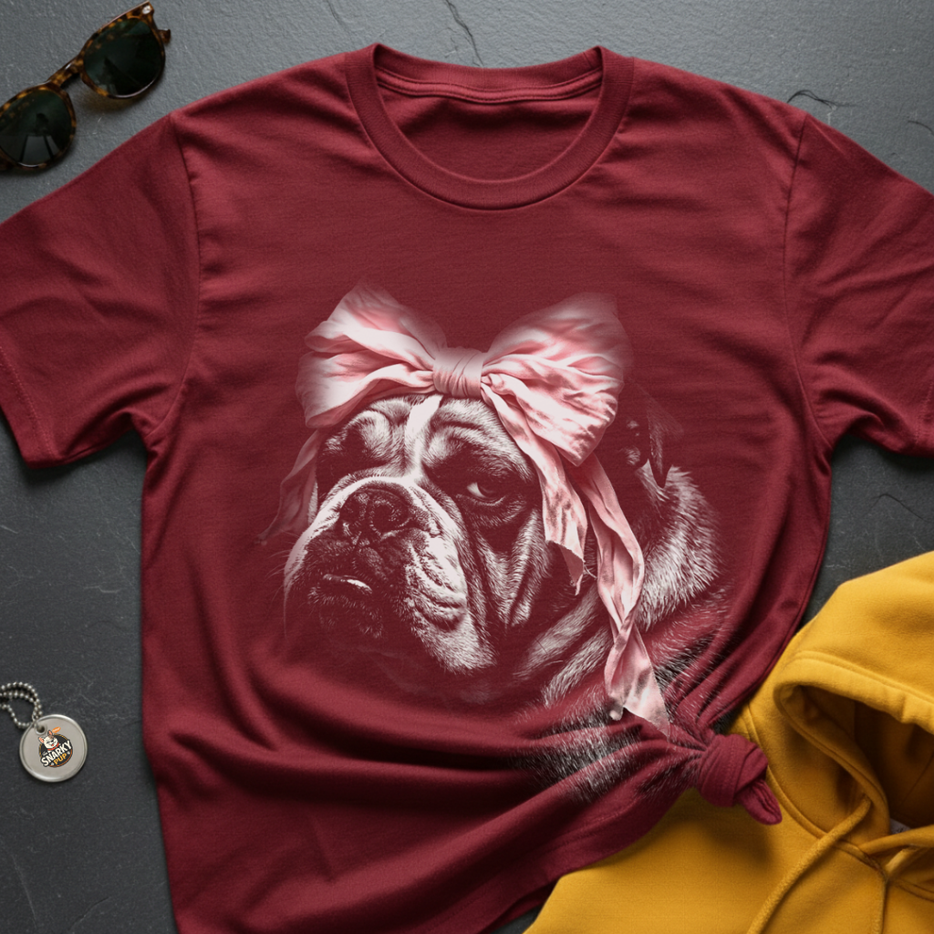 Bulldog Big Bow T-Shirt