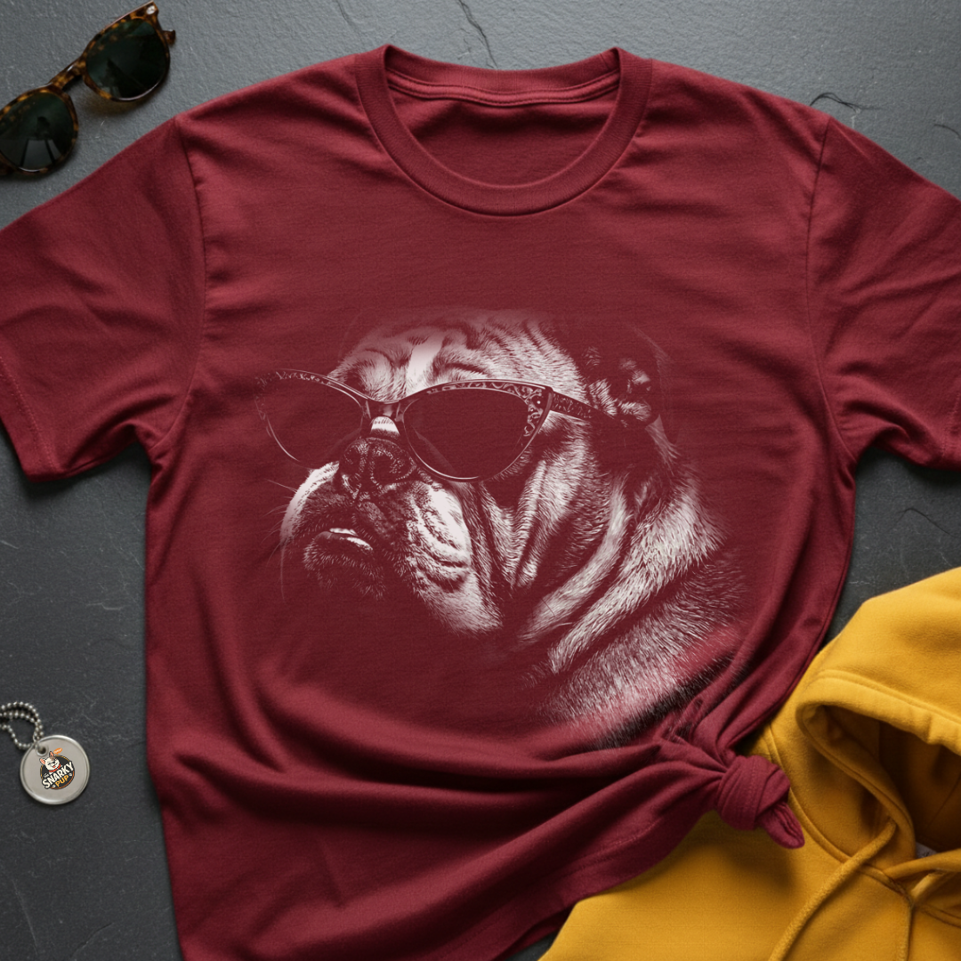 Bulldog Cat Shades T-Shirt
