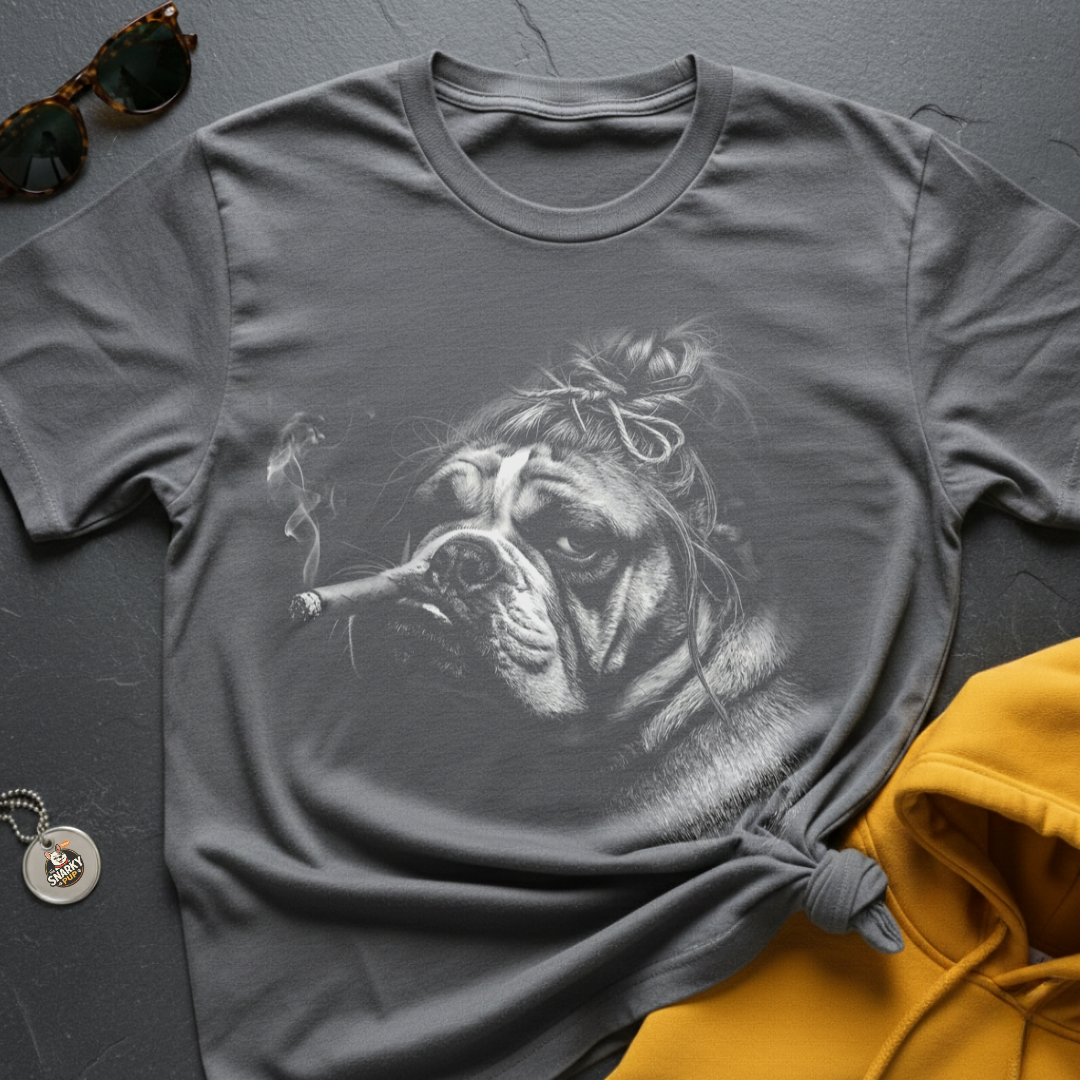 Bulldog Messy Bun T-Shirt
