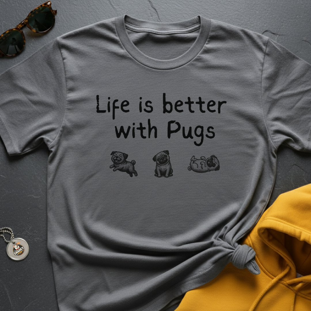 Lino Better With Pugs T-Shirt