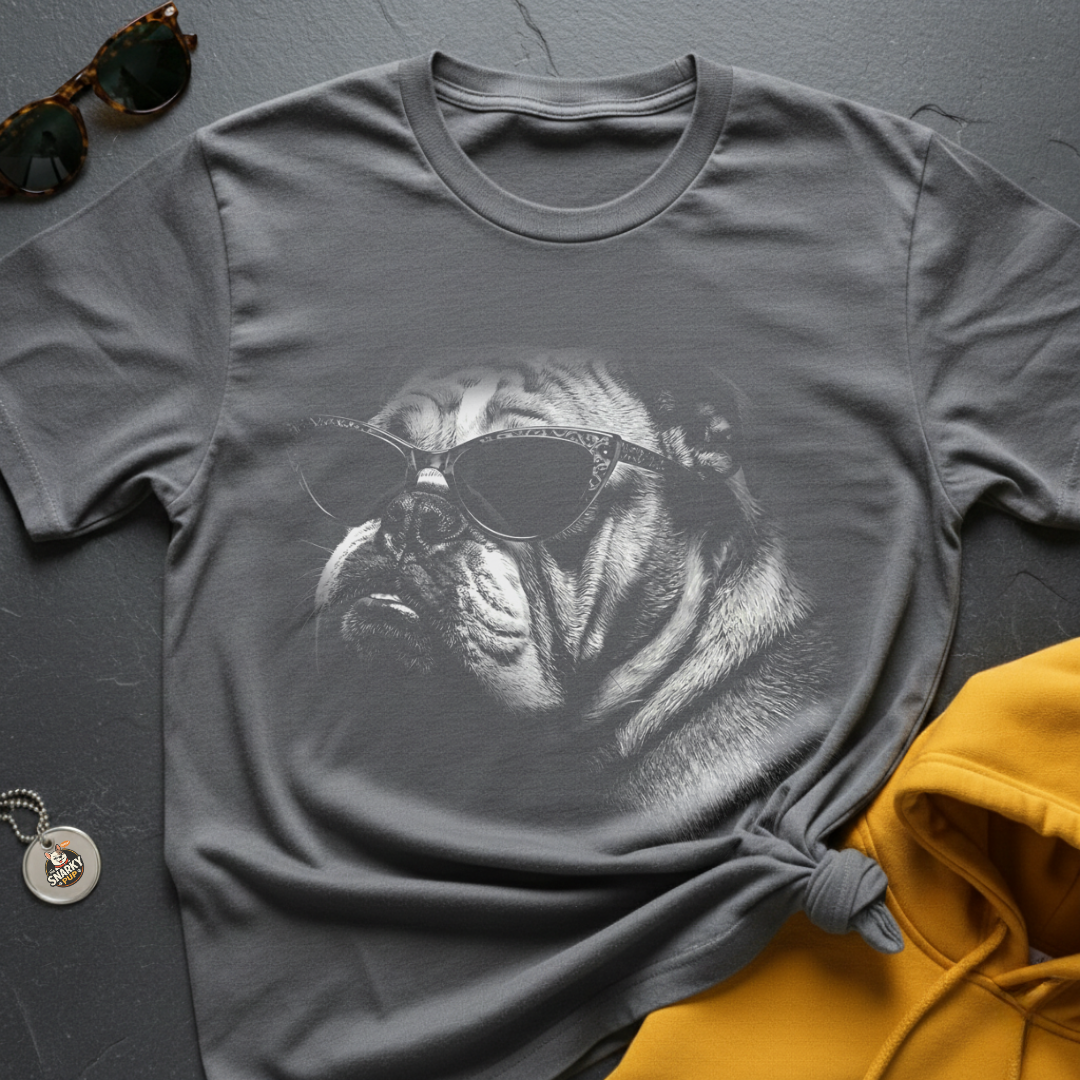 Bulldog Cat Shades T-Shirt