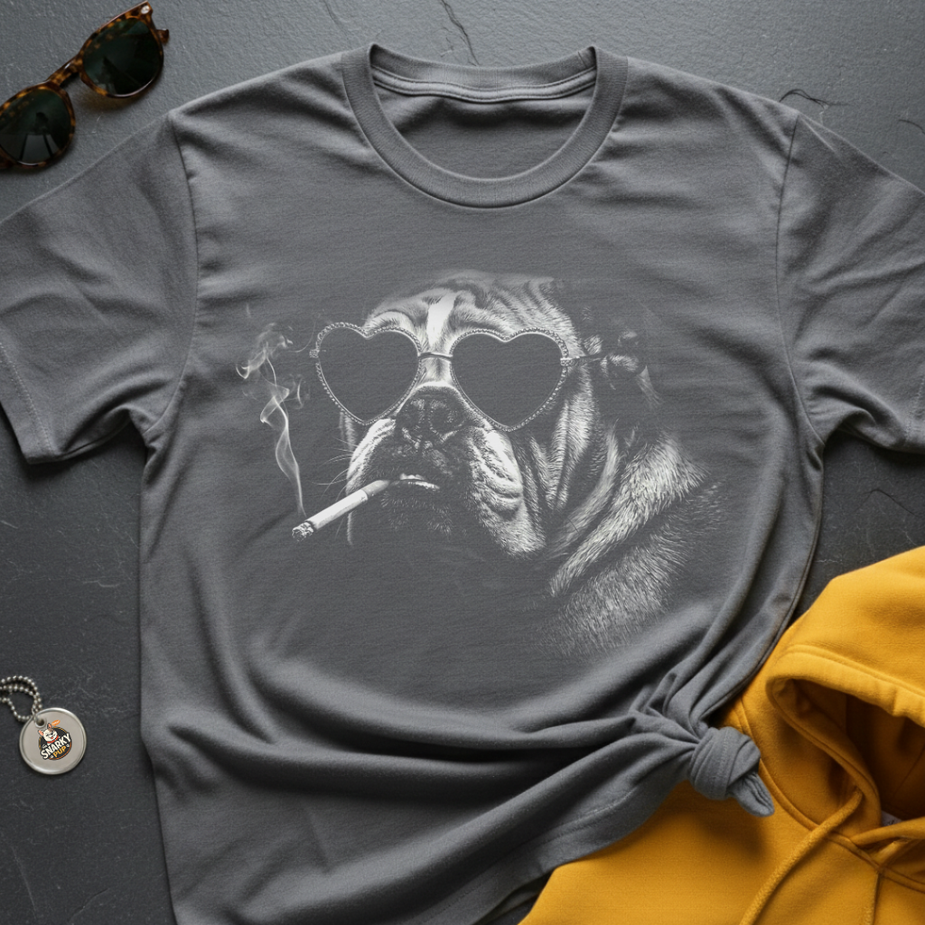 Bulldog Heart Shades T-Shirt