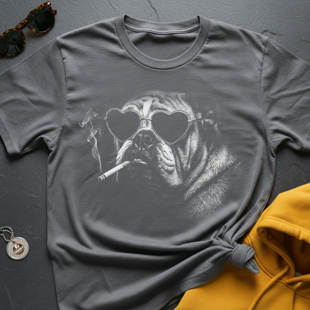 Bulldog Heart Shades T-Shirt