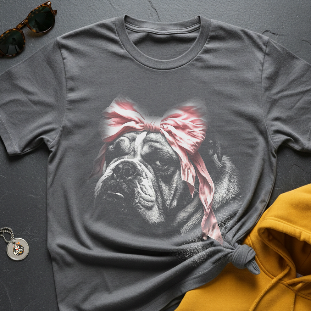 Bulldog Big Bow T-Shirt