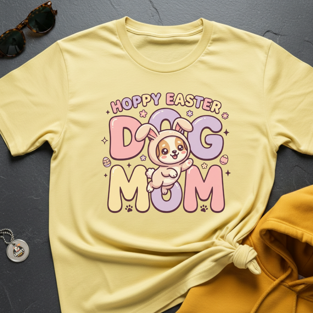 Hoppy Easter Dog Mom T-Shirt