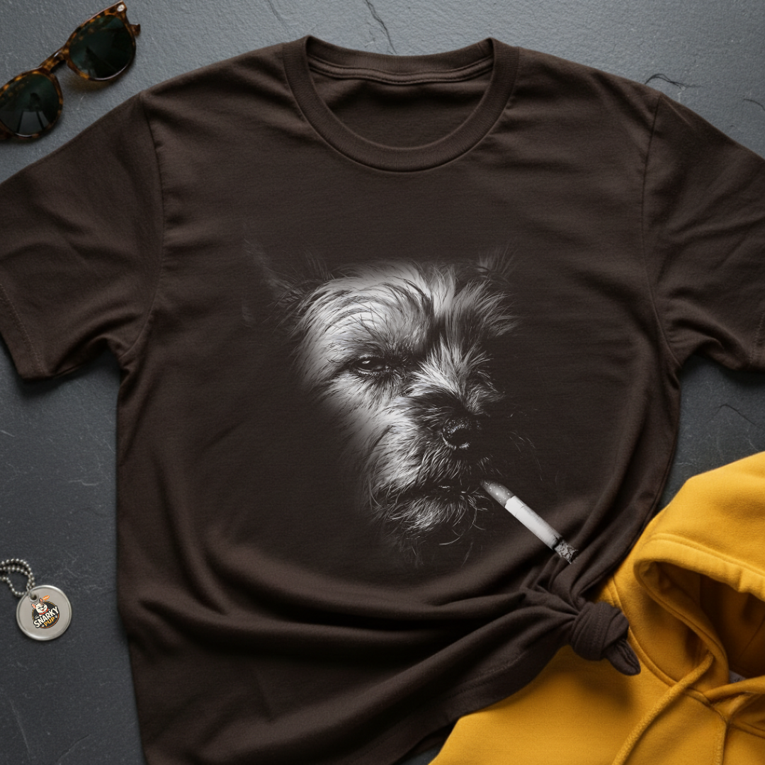 Smoking Yorkie T-Shirt