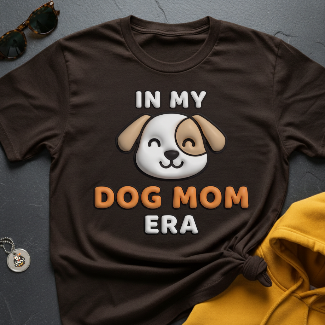 Dog Mom Era Faux Puff T-Shirt