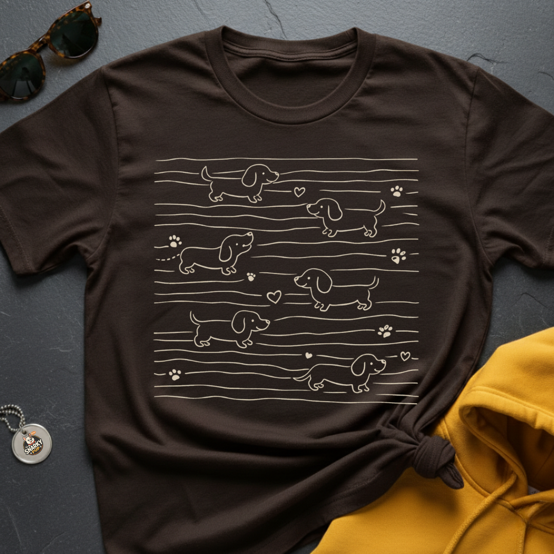 Doxie Pups N Paws T-Shirt