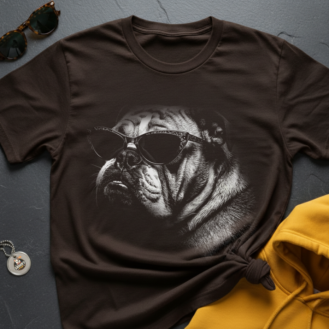 Bulldog Cat Shades T-Shirt