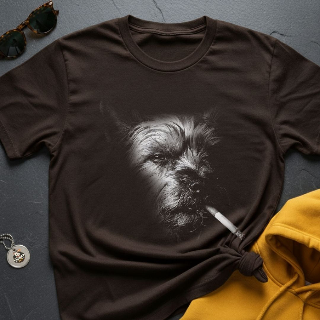 Smoking Yorkie T-Shirt