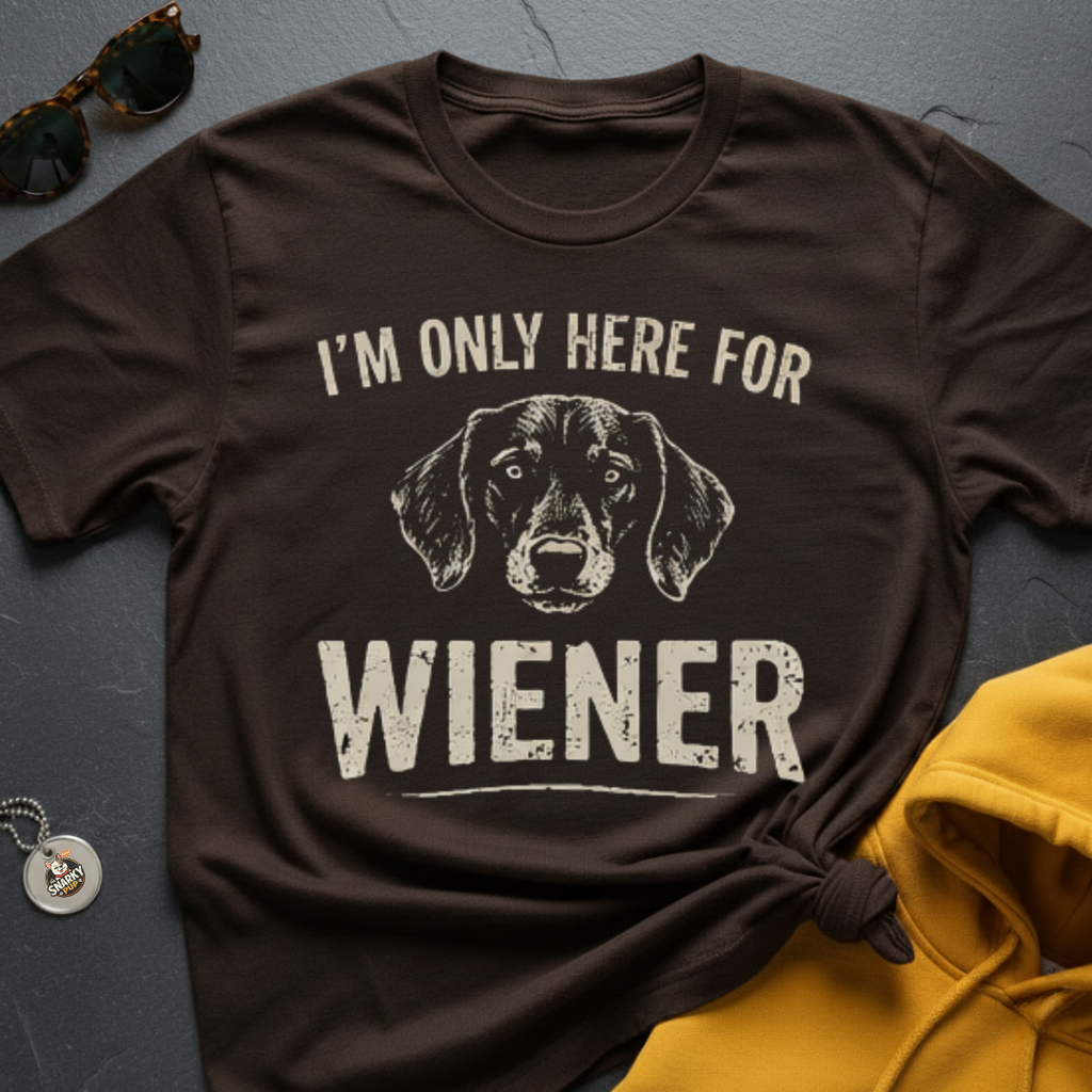 Here For Wiener T-Shirt