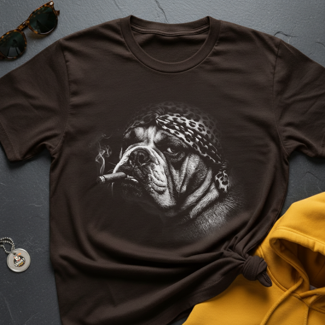 Bulldog Leopard Stogie T-Shirt