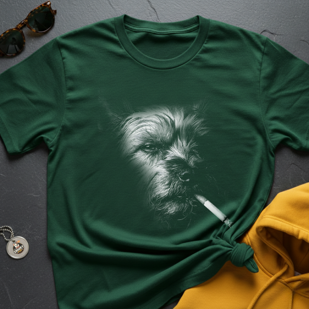 Smoking Yorkie T-Shirt
