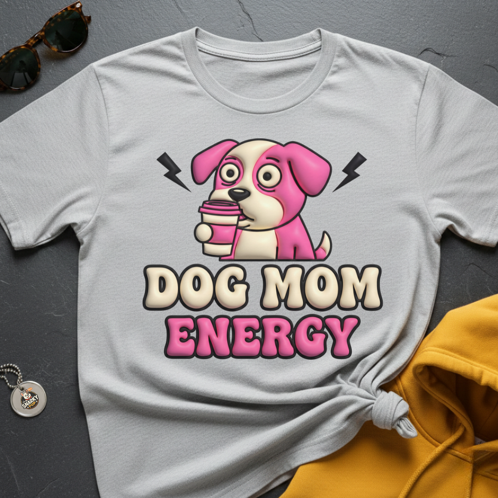 Dog Mom Energy Faux Puff T-Shirt