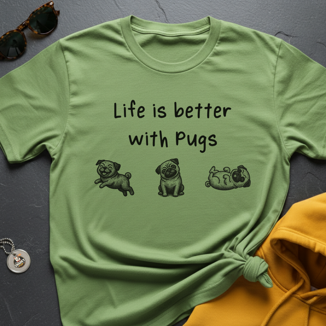 Better With Pugs T-Shirt