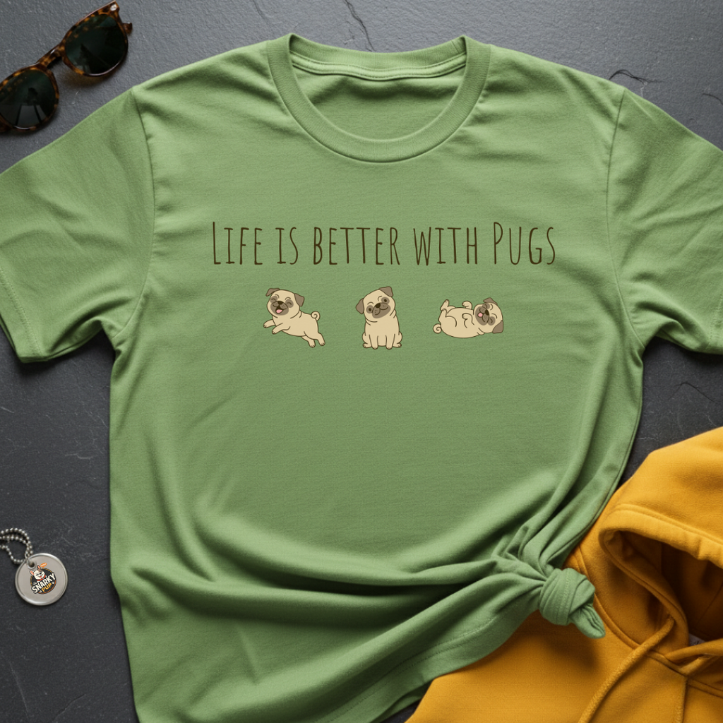 Better Life Pugs T-Shirt
