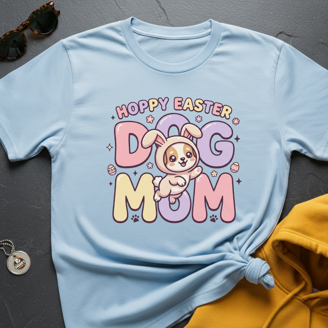 Hoppy Easter Dog Mom T-Shirt