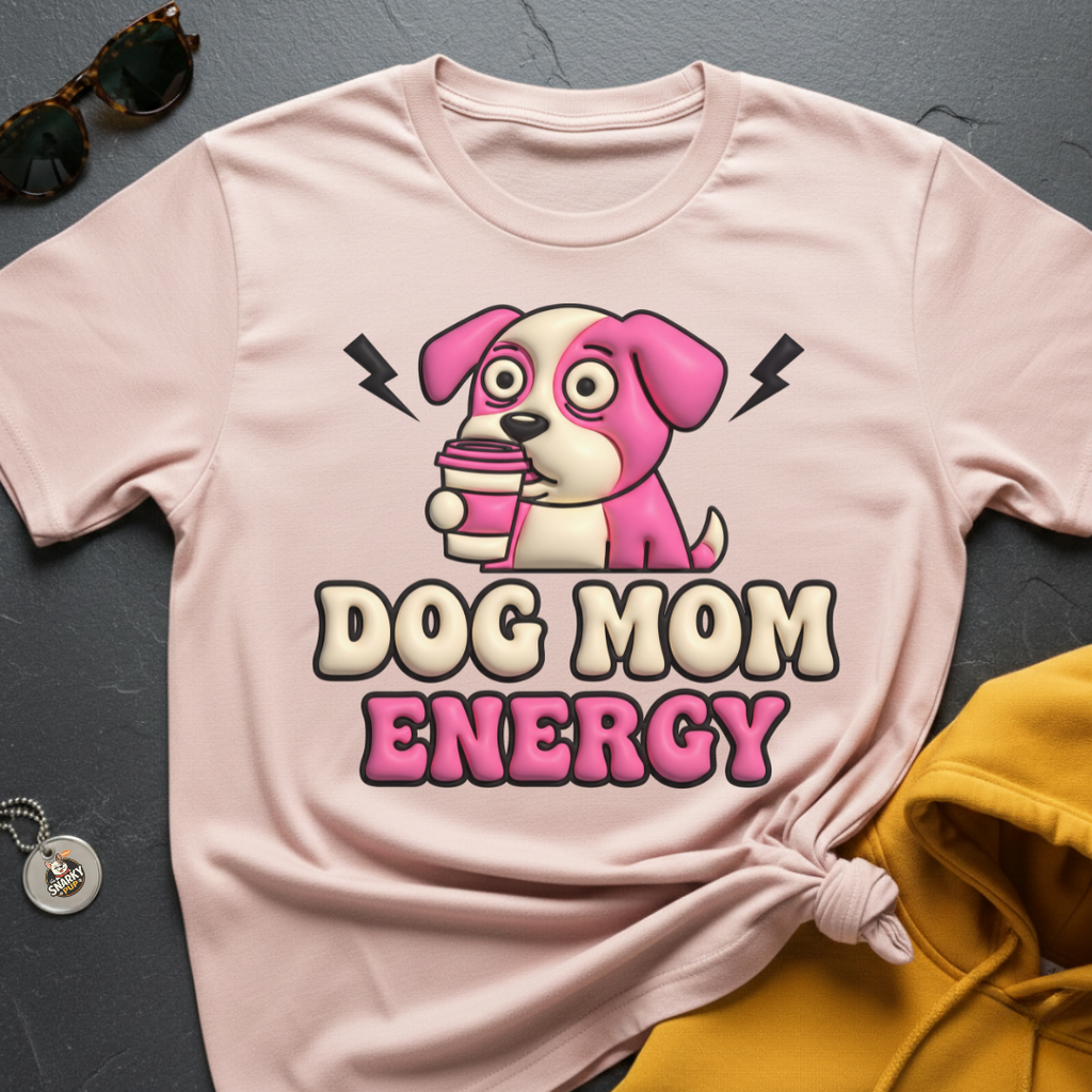 Dog Mom Energy Faux Puff T-Shirt