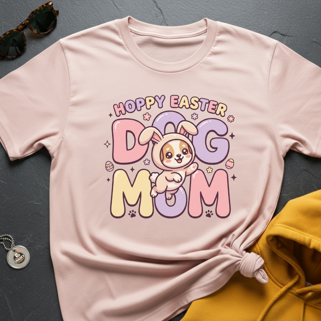 Hoppy Easter Dog Mom T-Shirt