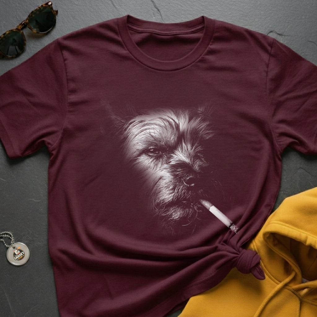 Smoking Yorkie T-Shirt