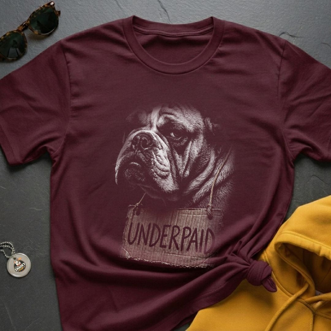 Bulldog Underpaid – No Pipe T-Shirt