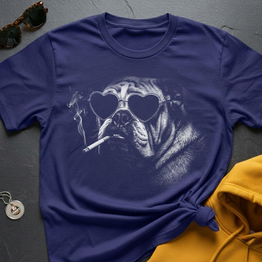 Bulldog Heart Shades T-Shirt