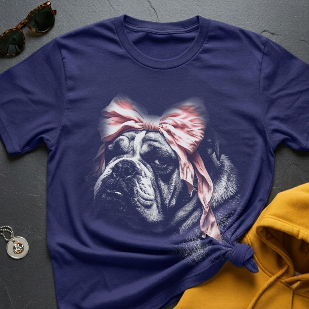 Bulldog Big Bow T-Shirt