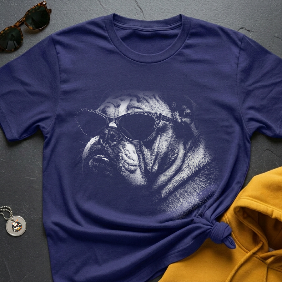 Bulldog Cat Shades T-Shirt