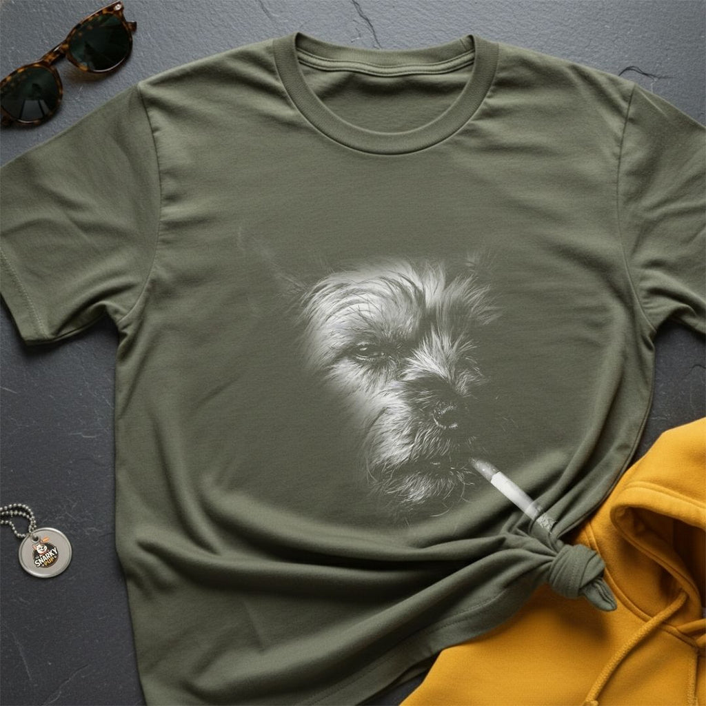 Smoking Yorkie T-Shirt
