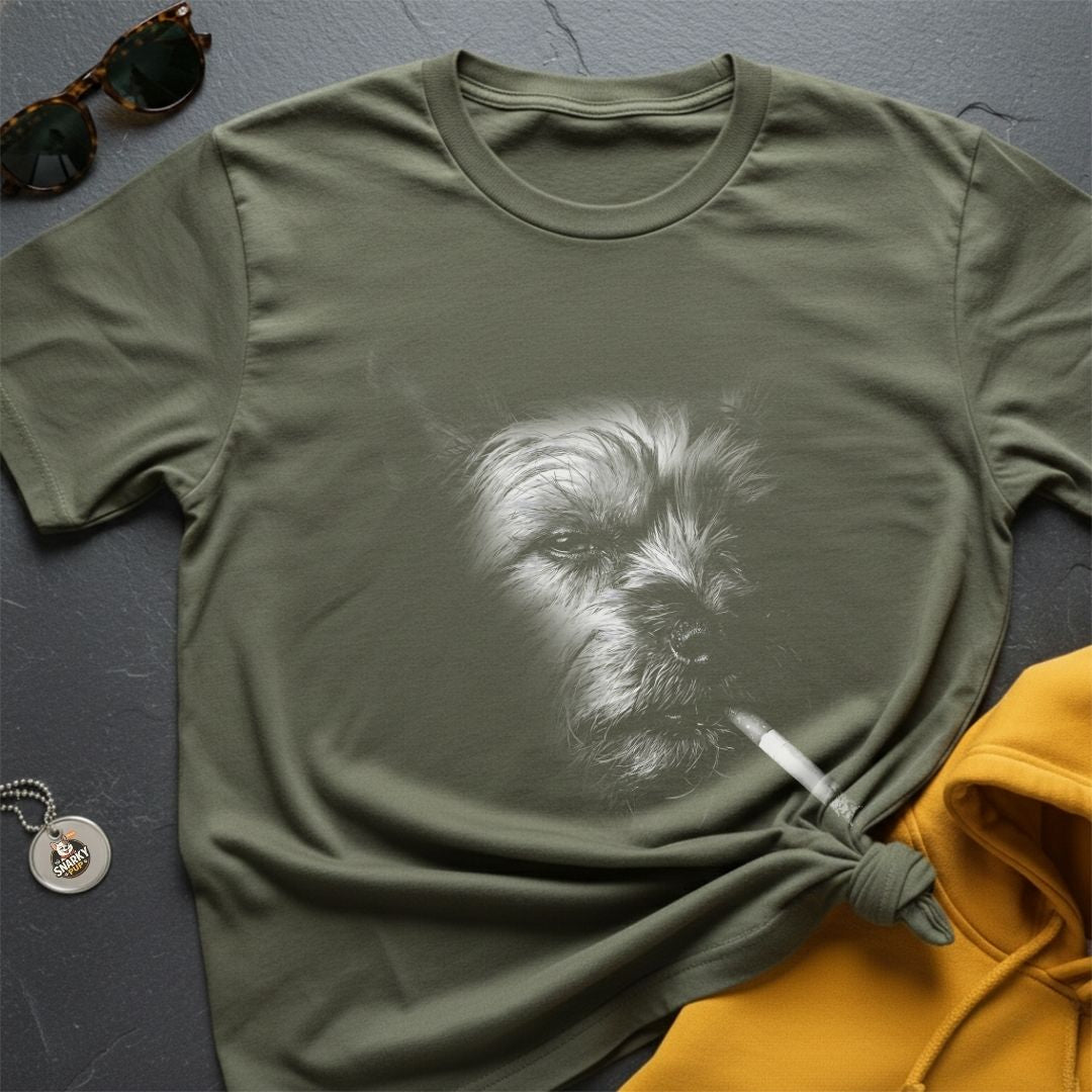Smoking Yorkie T-Shirt