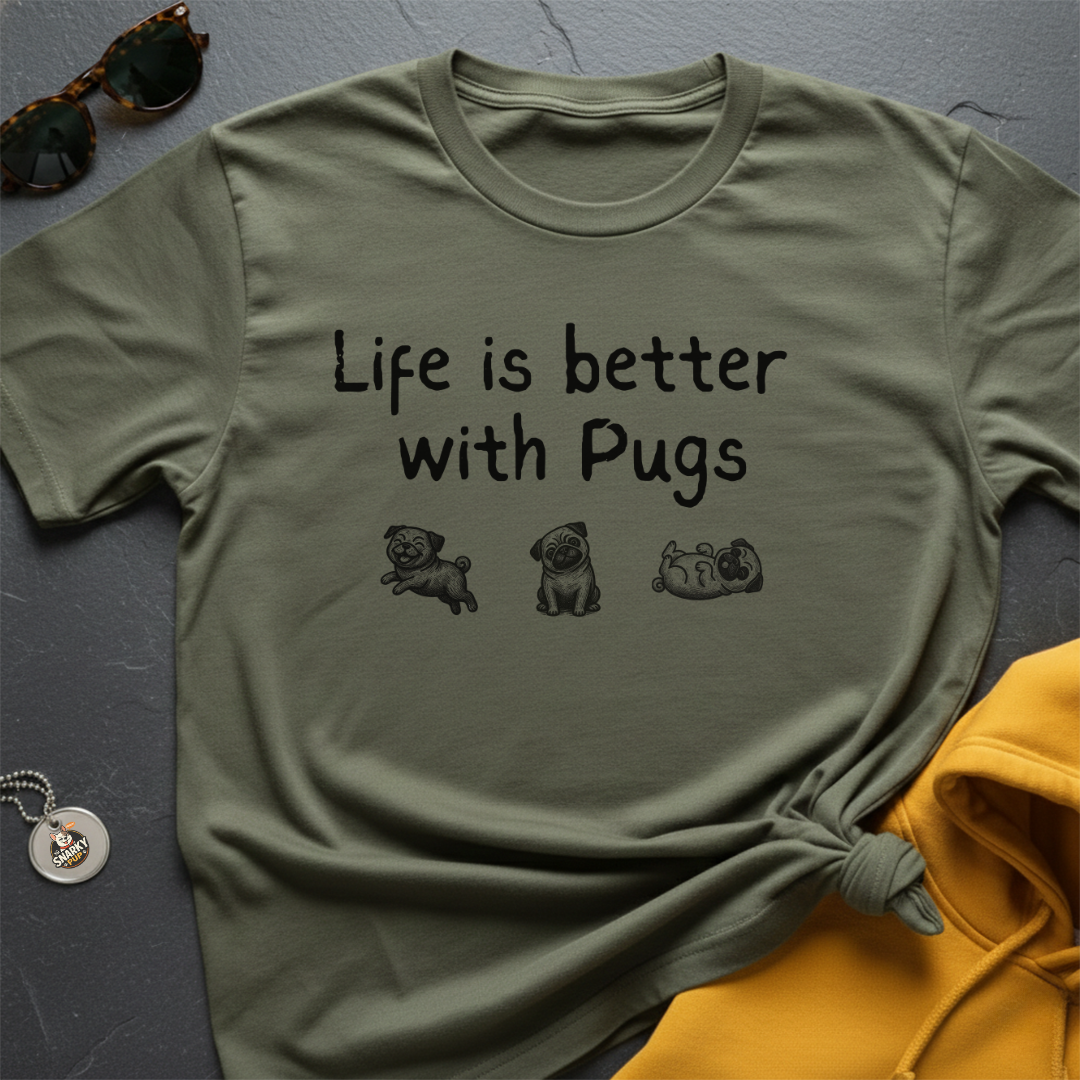 Lino Better With Pugs T-Shirt