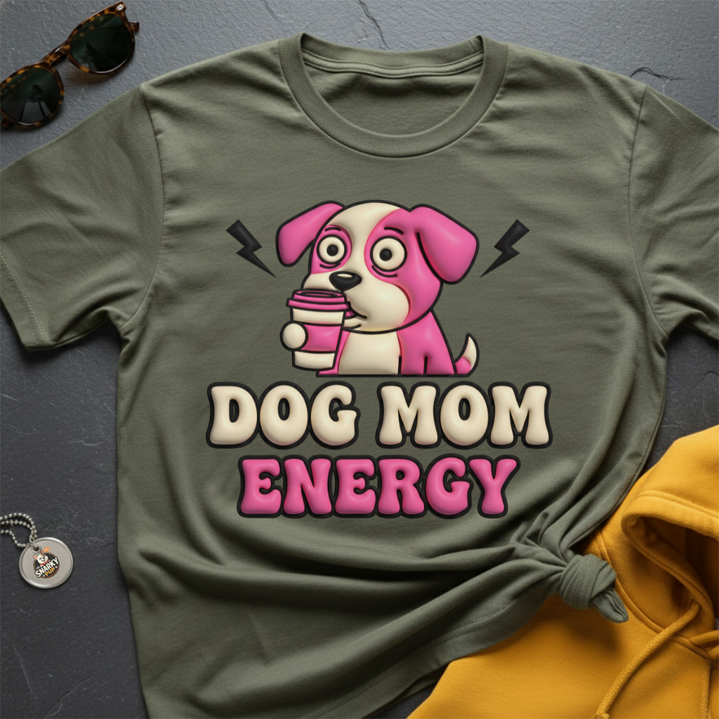 Dog Mom Energy Faux Puff T-Shirt