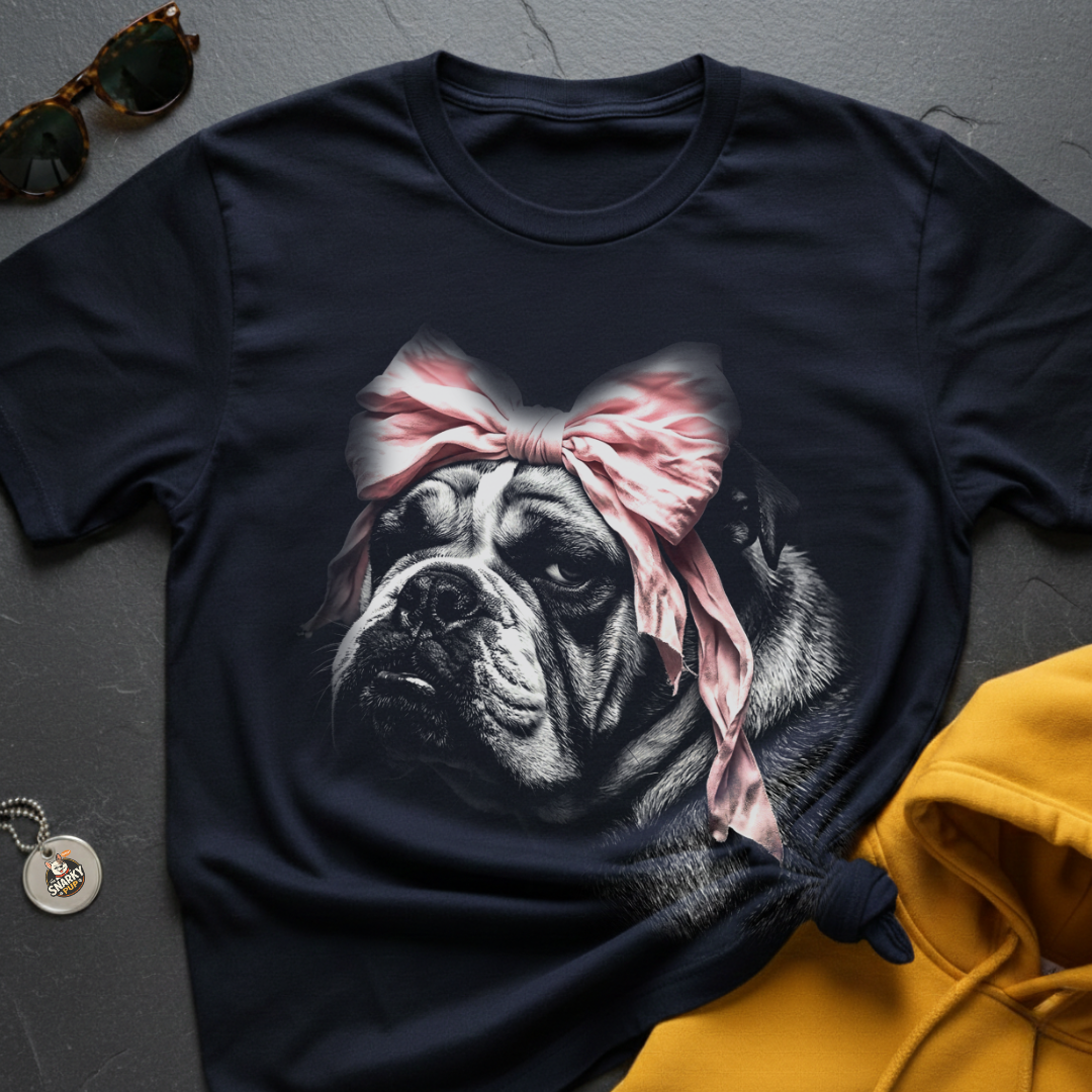 Bulldog Big Bow T-Shirt