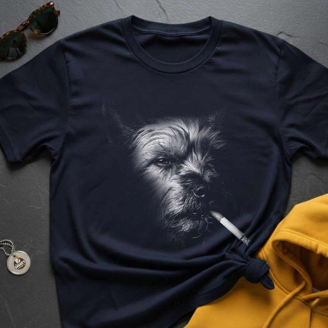 Smoking Yorkie T-Shirt