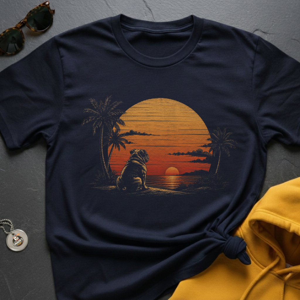 Bulldog Chasing Sunsets T-Shirt