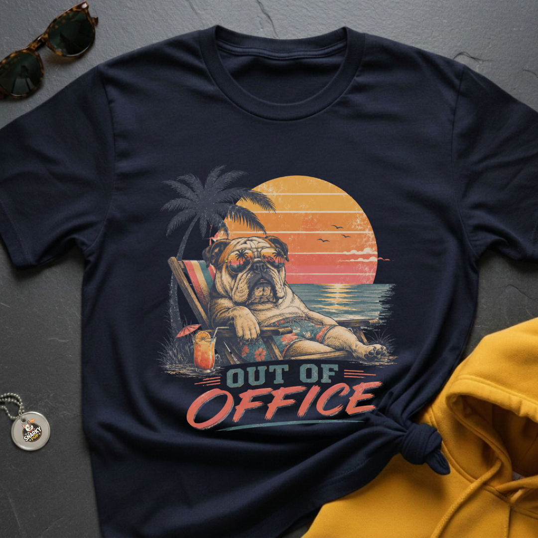 Out Of Office Bulldog T-Shirt