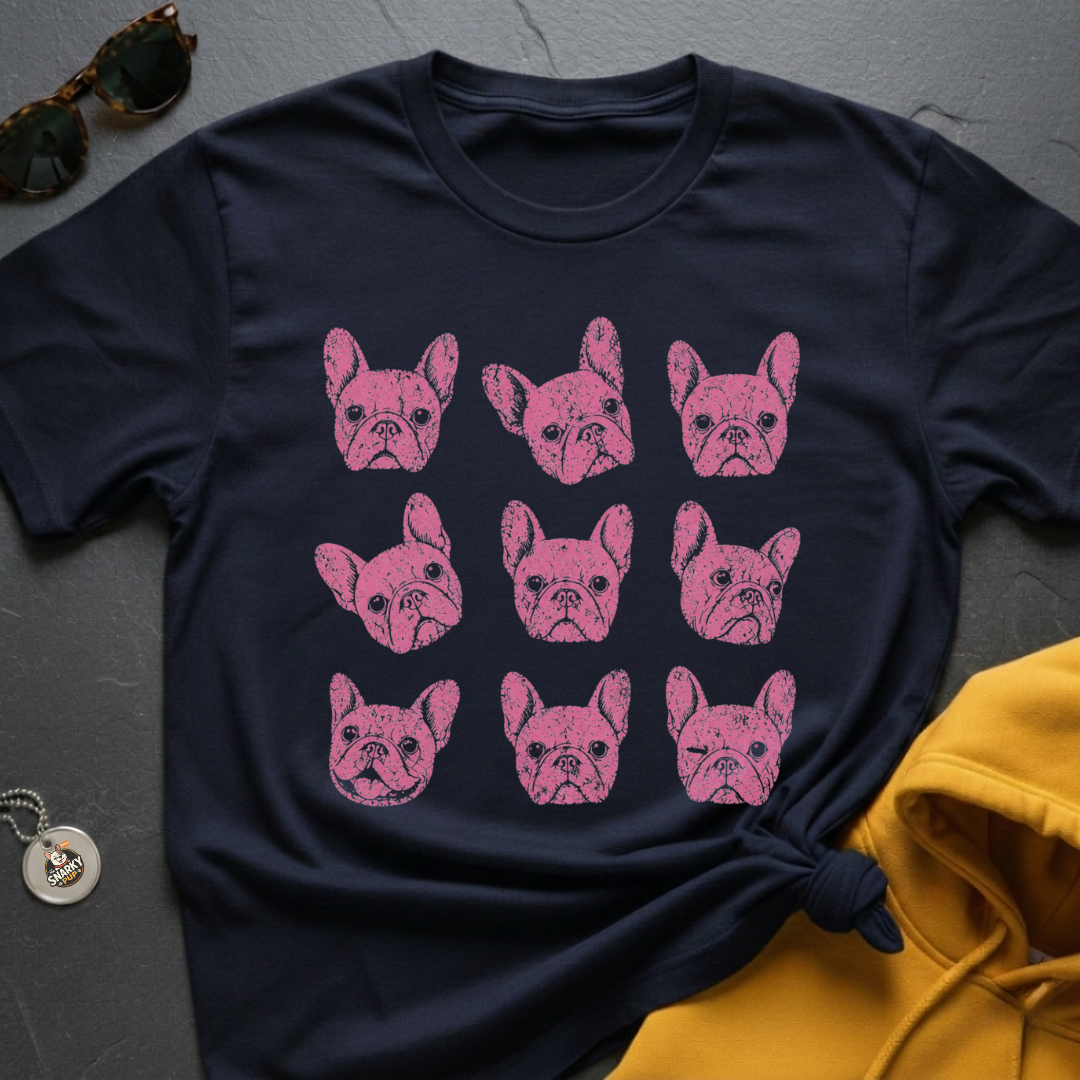 Frenchie Pink T-Shirt