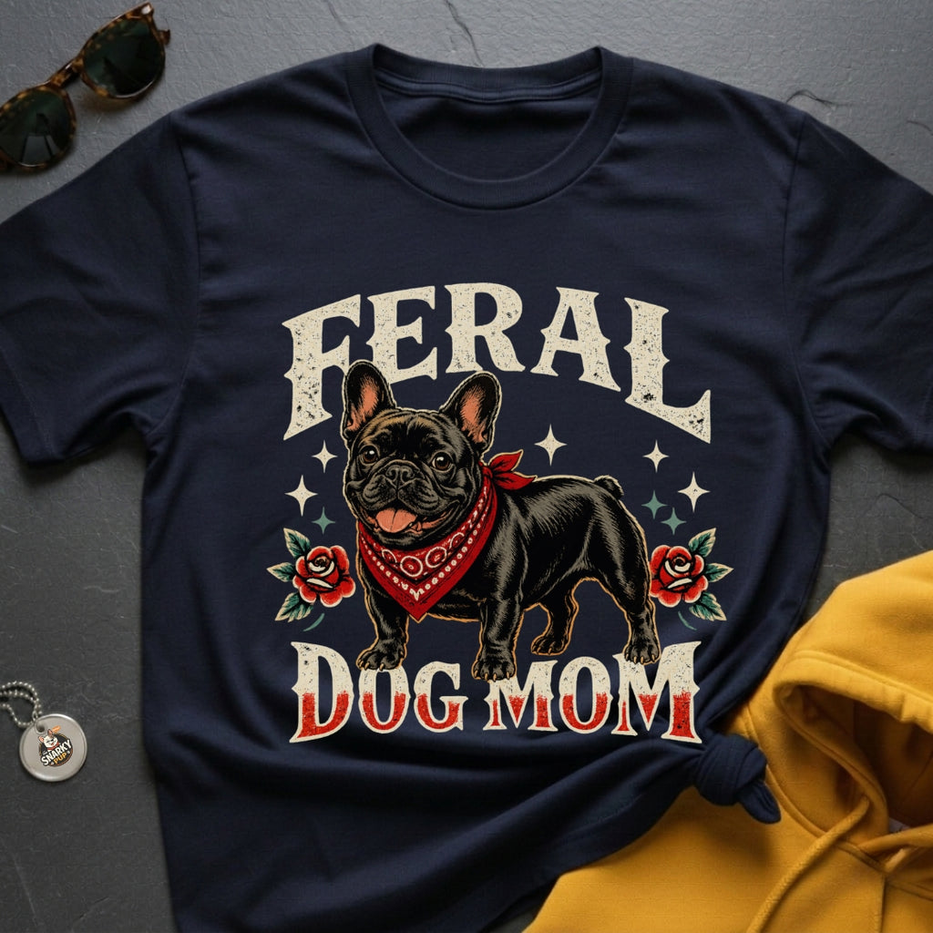 Feral Frenchie Mom I T-Shirt
