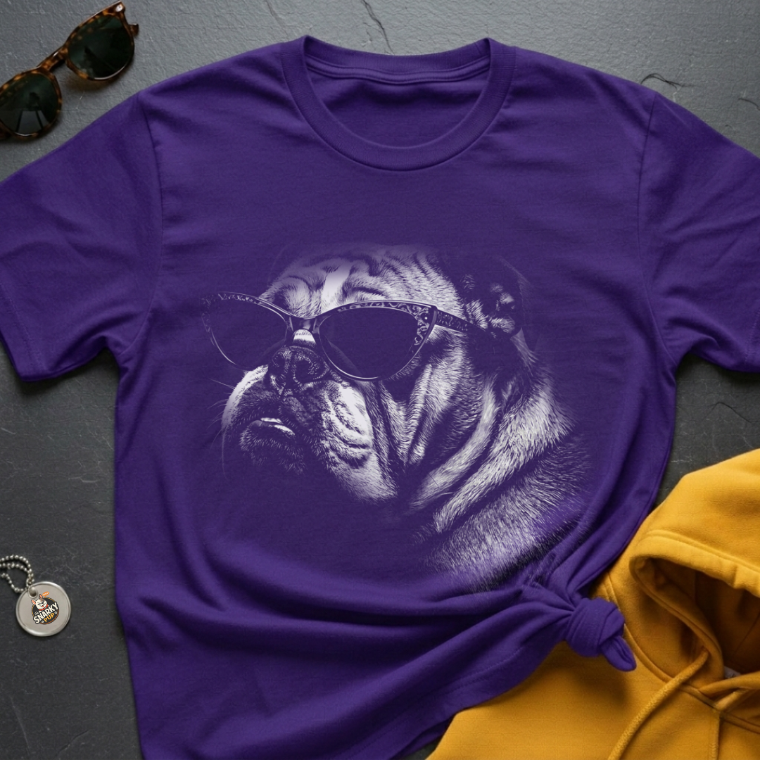 Bulldog Cat Shades T-Shirt