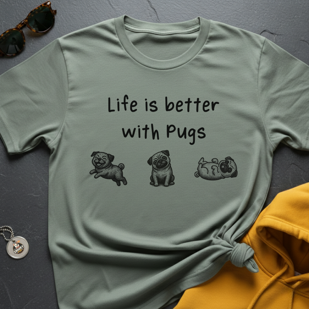 Better With Pugs T-Shirt