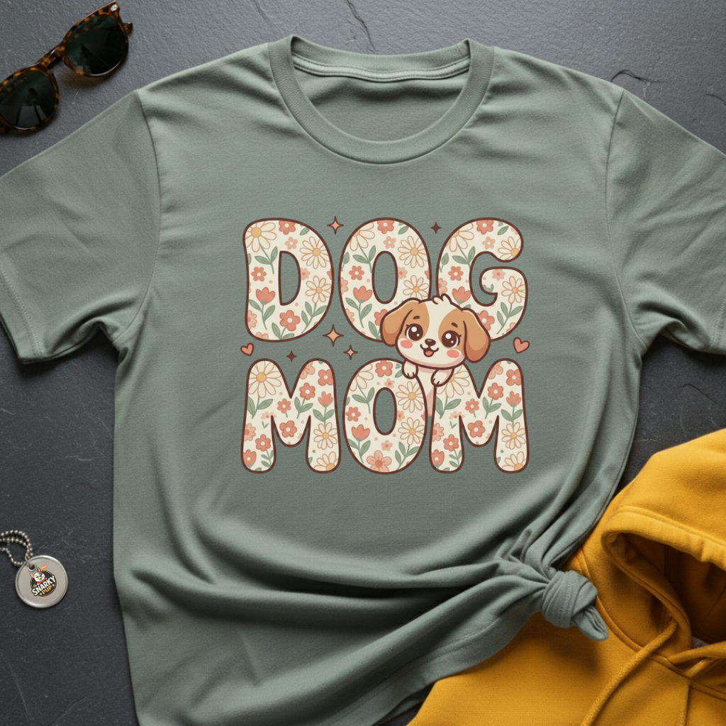 Floral Dog Mom T-Shirt