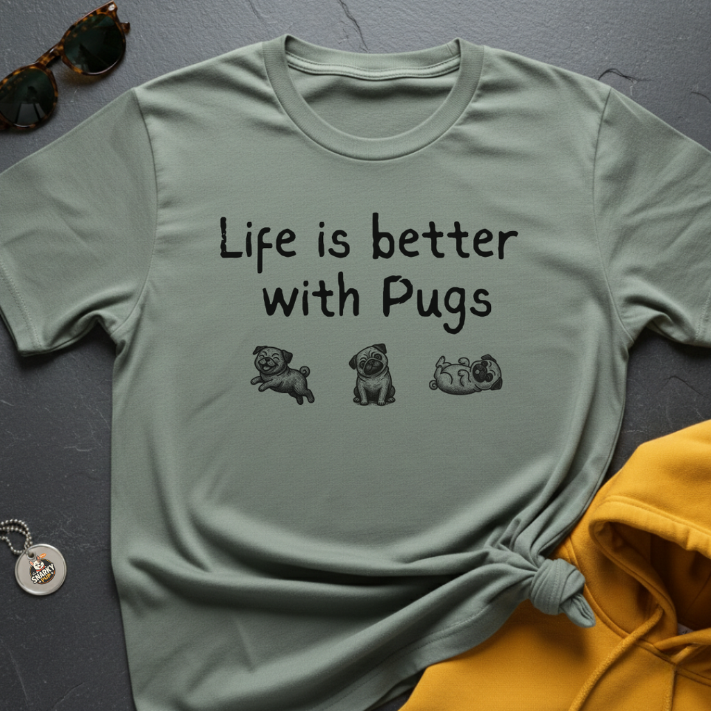 Lino Better With Pugs T-Shirt